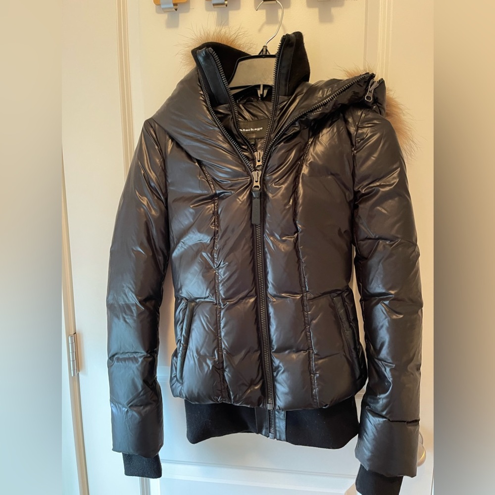 Mackage Puffer Coat with Hooded fur trim